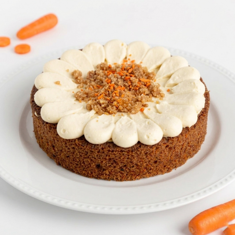 Torta de zanahoria redonda cero azuca