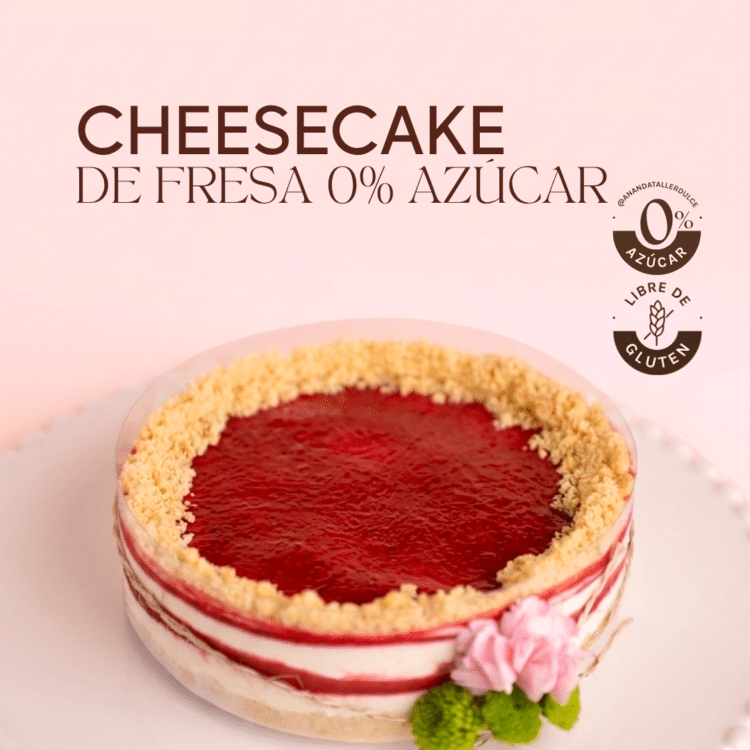Cheesecake de Fresa 0% azúcar
