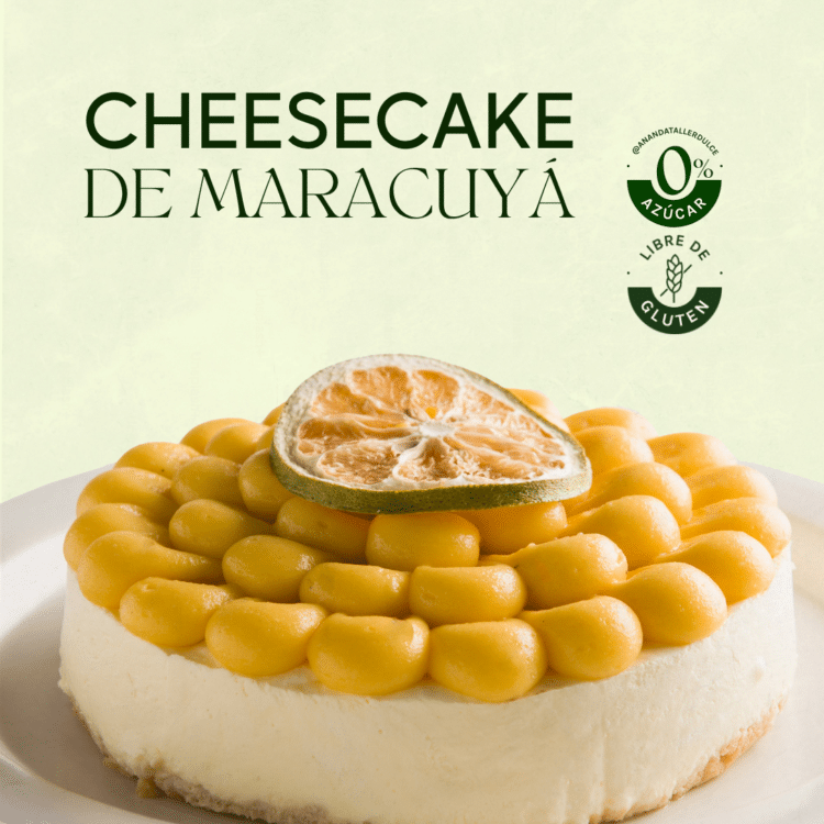 Cheesecake de Maracuyá – 0% Azúcar 0% Gluten