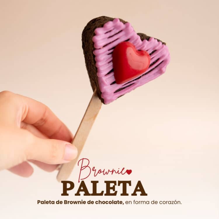 Brownie Paleta Corazón