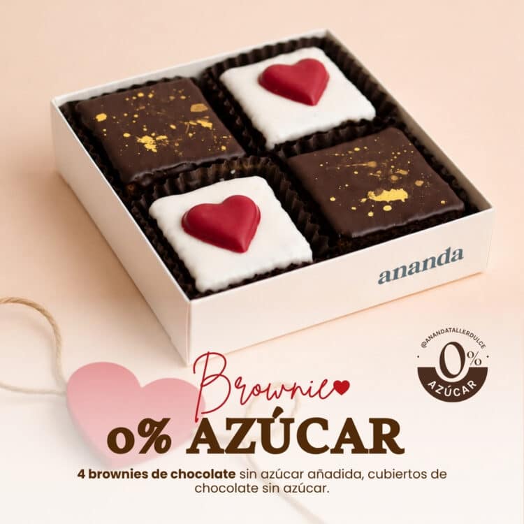 Brownie x4 Sin Azúcar