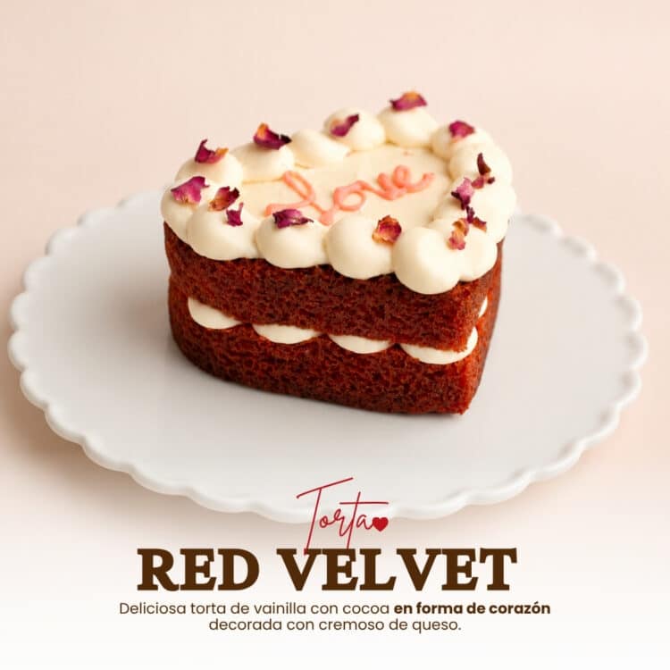 Torta Red Velvet Corazón